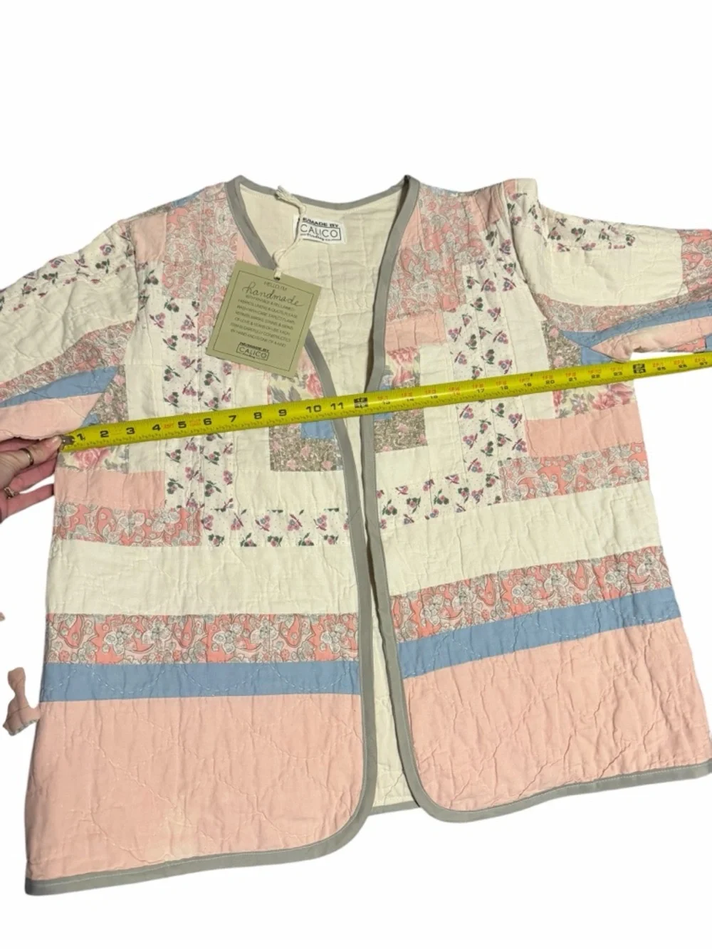 Final Sale! Bundle! ✨Vintage✨ Cottagecore Patchwork Quilted Jacket -Pink & Blue - Picture 13 of 13